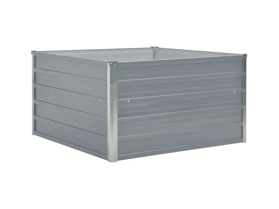 Floreira 100 x 100 x 45 cm aço galvanizado cinza 02_0000784