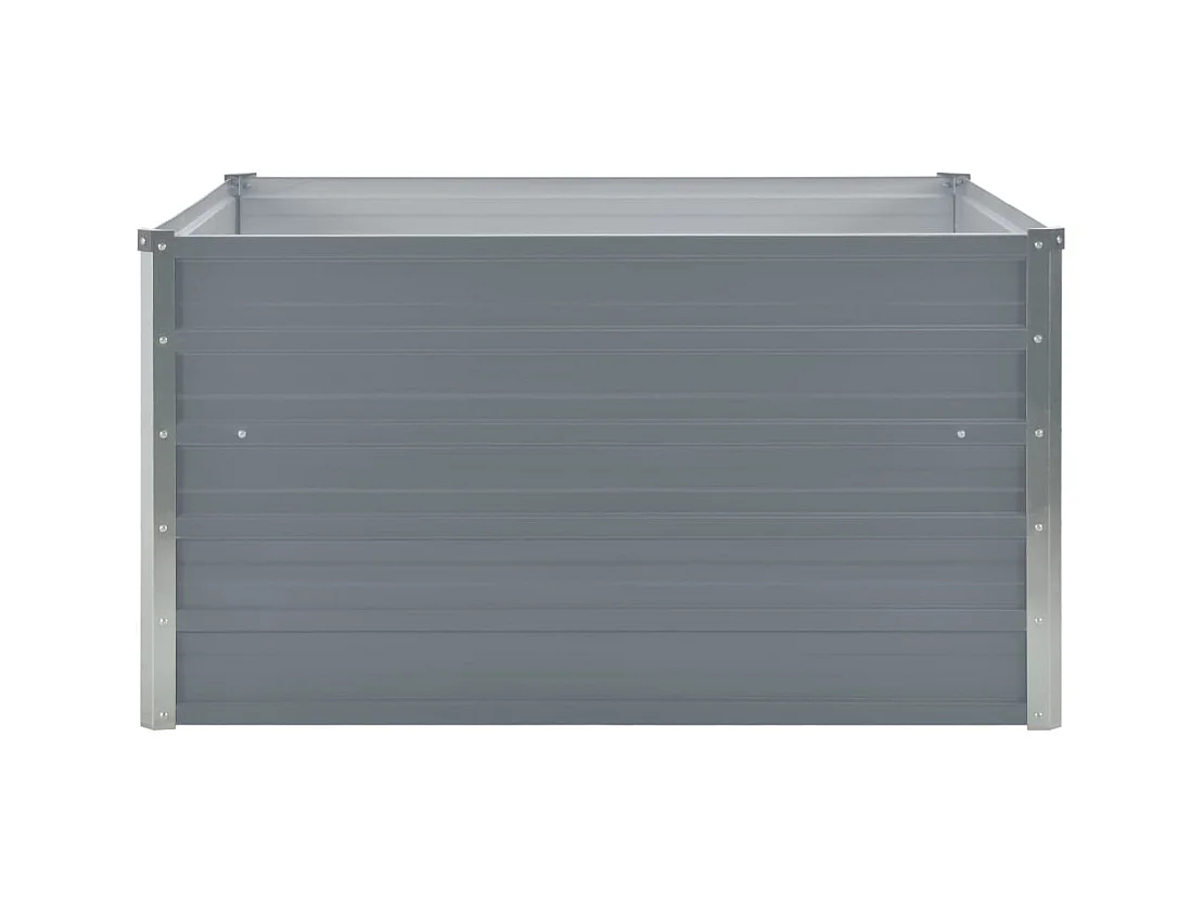 Floreira 100 x 100 x 45 cm aço galvanizado cinza 02_0000784