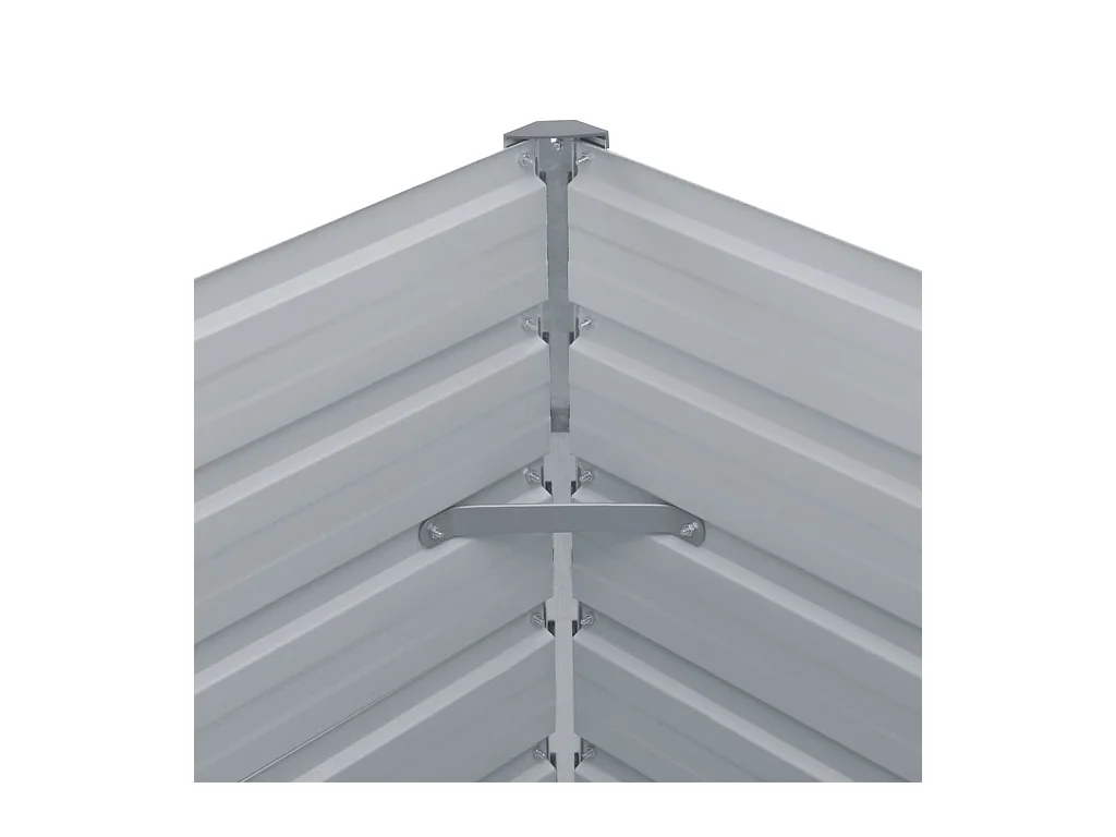 Floreira 100 x 100 x 45 cm aço galvanizado cinza 02_0000784