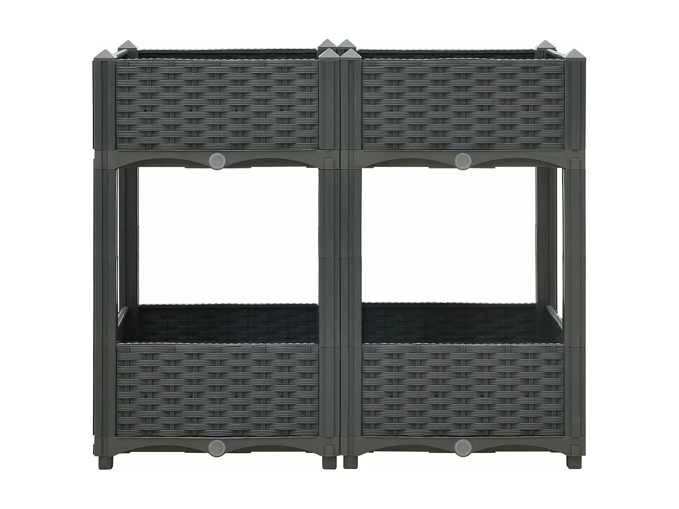 Jardinière lit surélevé plantes grise 80 x 40 x 71 cm 02_0000948