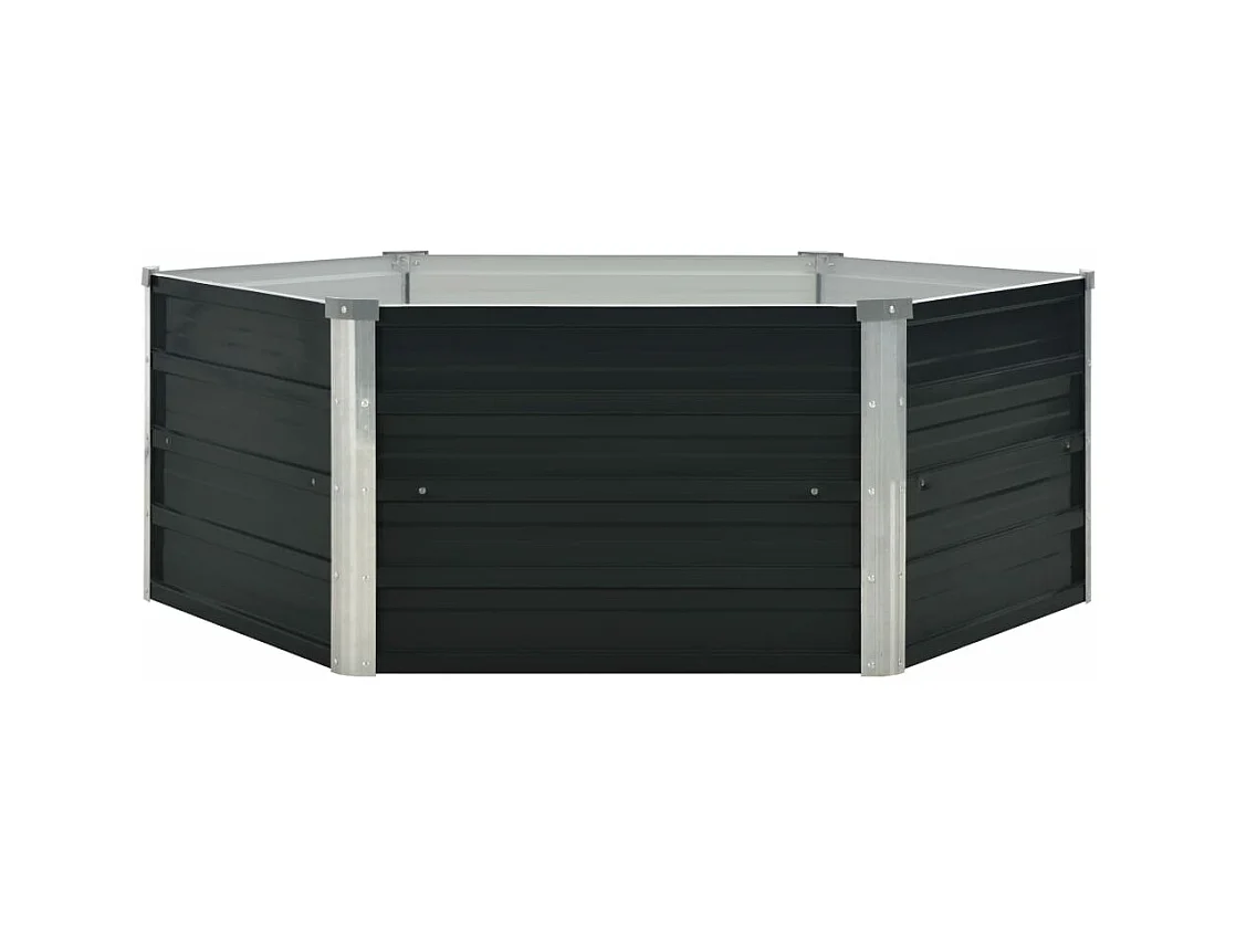 Jardinière surélevée anthracite 129 129 x 129 x 45 cm 02_0000854