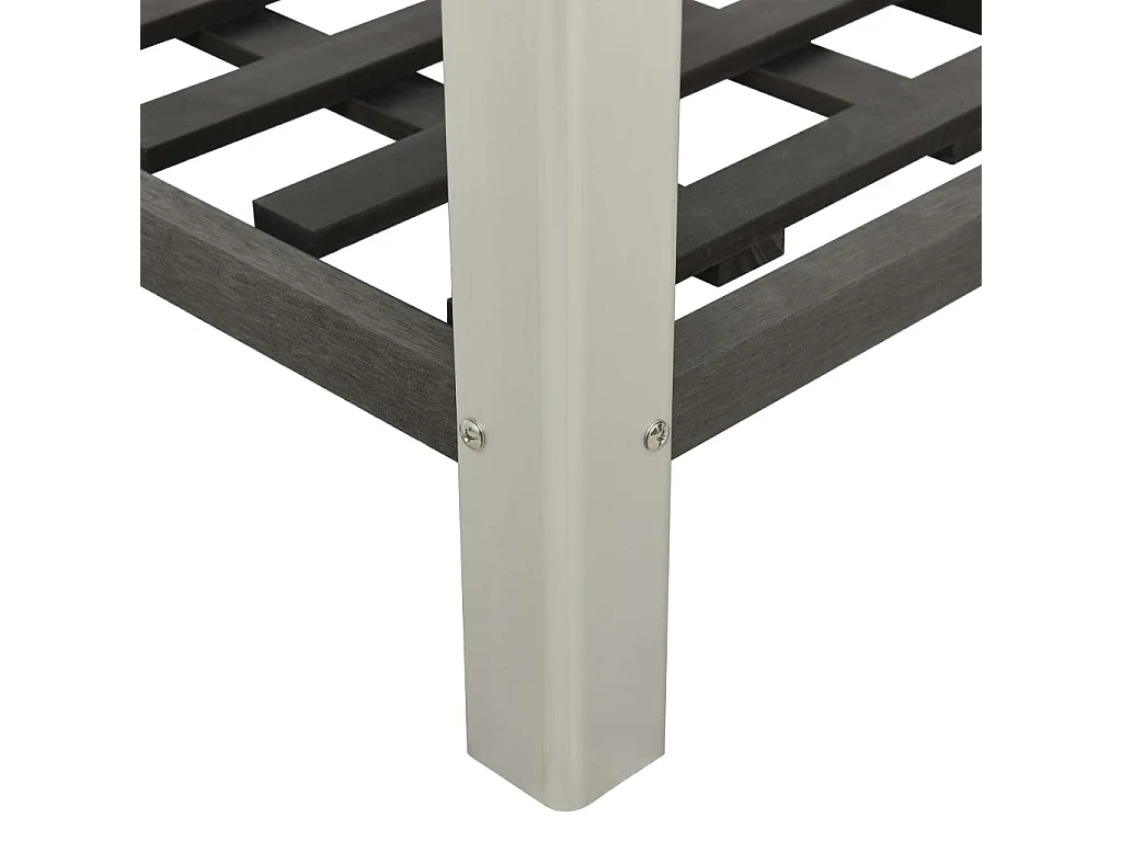 Jardinera elevada con estante para plantas 50 x 50 x 90 cm WPC gris 02_0001174