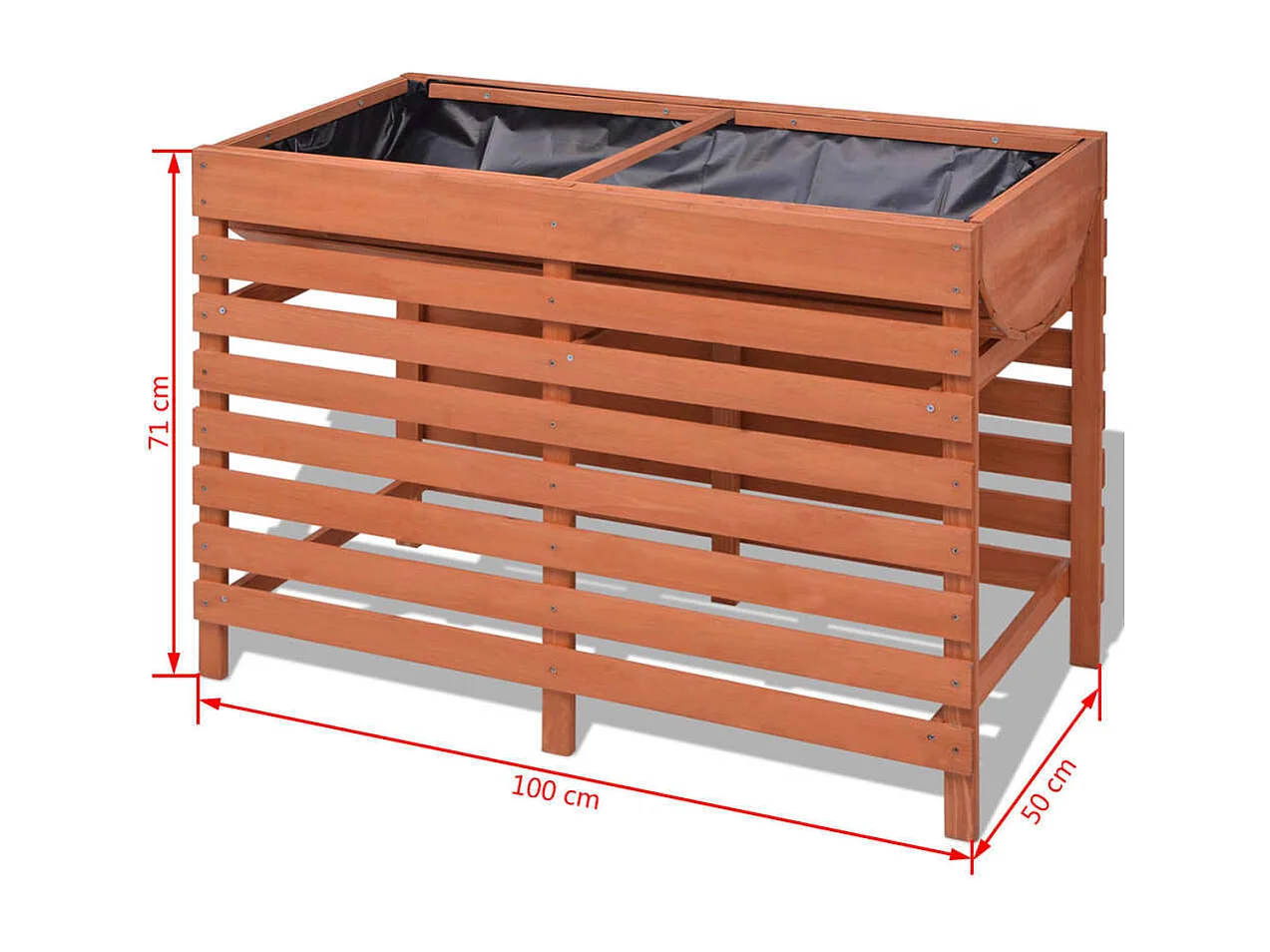 Jardinière 100 x 50 bois marron 100 x 50 x 71 cm 02_0000789