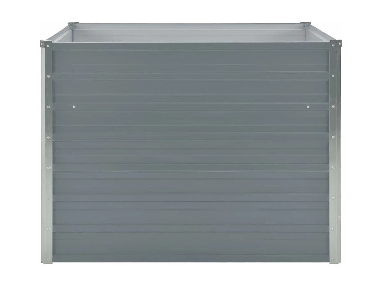 Jardinera 100 x 100 x 77 cm acero galvanizado gris 02_0000788