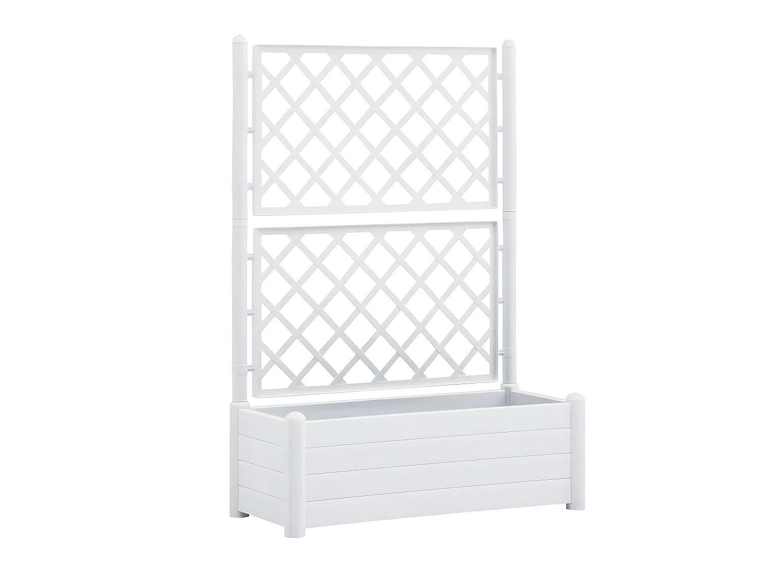 Jardinière avec treillis 100 blanche 100 x 43 x 142 cm 02_0000809