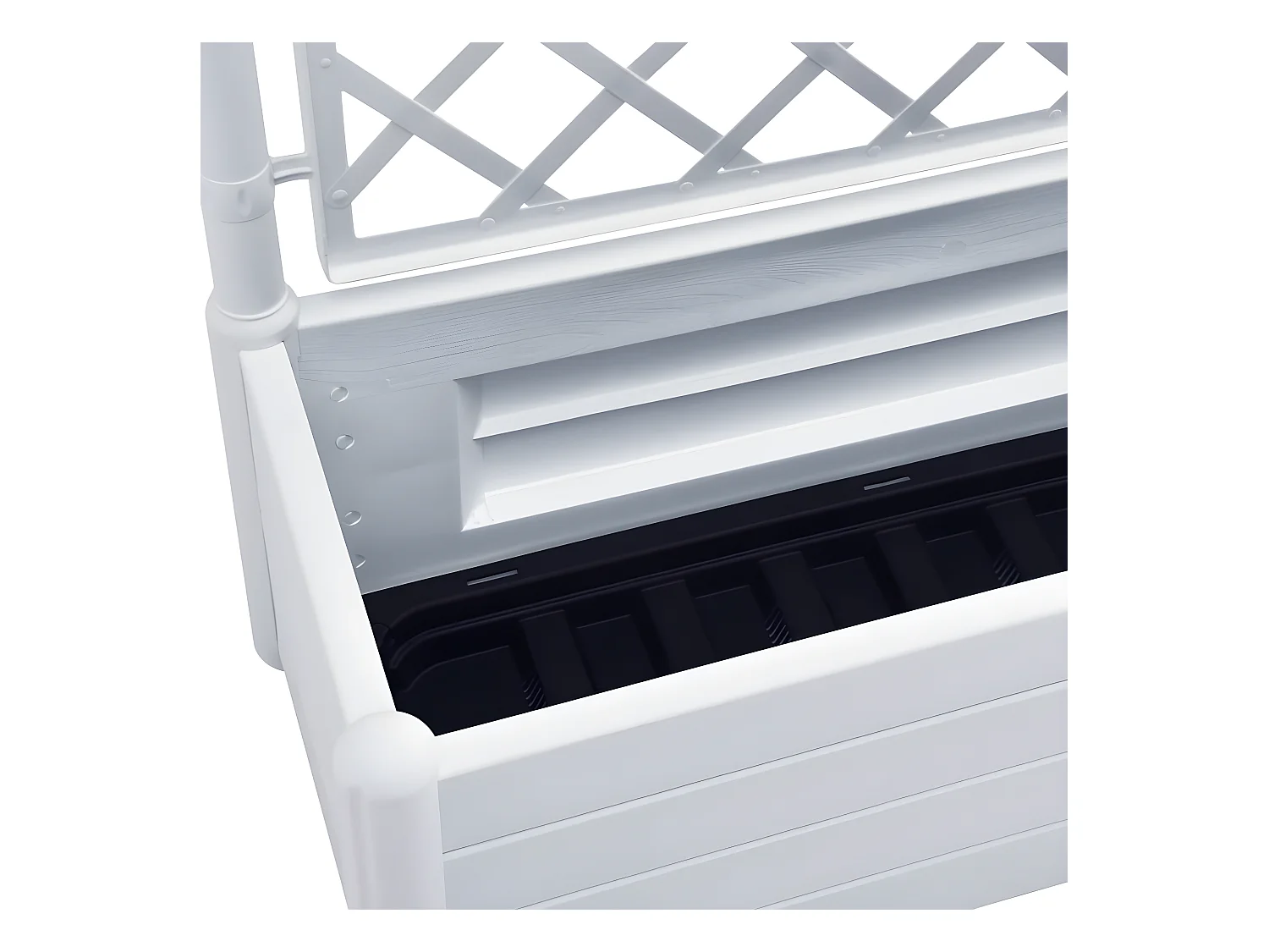 Jardinière avec treillis 100 blanche 100 x 43 x 142 cm 02_0000809