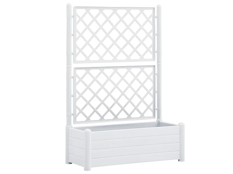 Jardinière avec treillis 100 blanche 100 x 43 x 142 cm 02_0000809