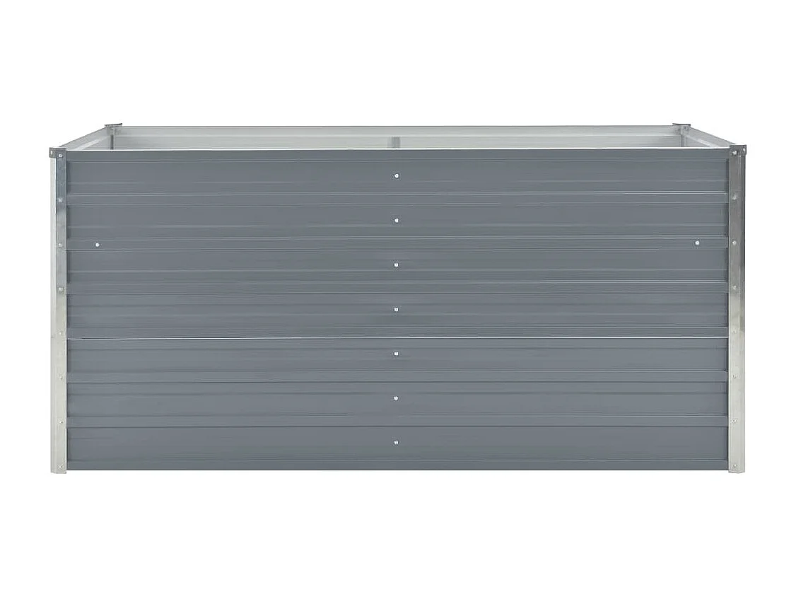 Jardinera 160 x 80 x 45 cm acero galvanizado gris 02_0000793