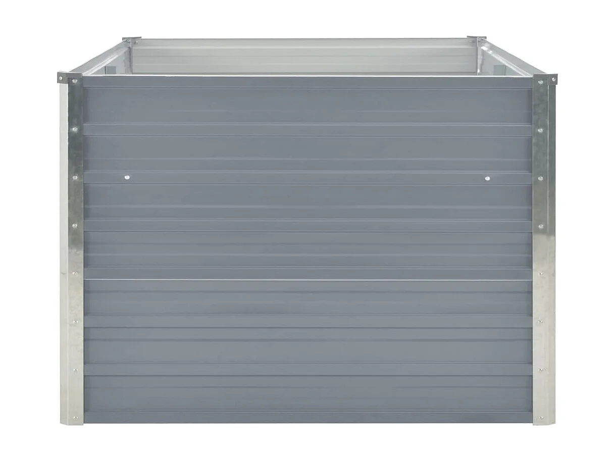 Jardinera 160 x 80 x 45 cm acero galvanizado gris 02_0000793