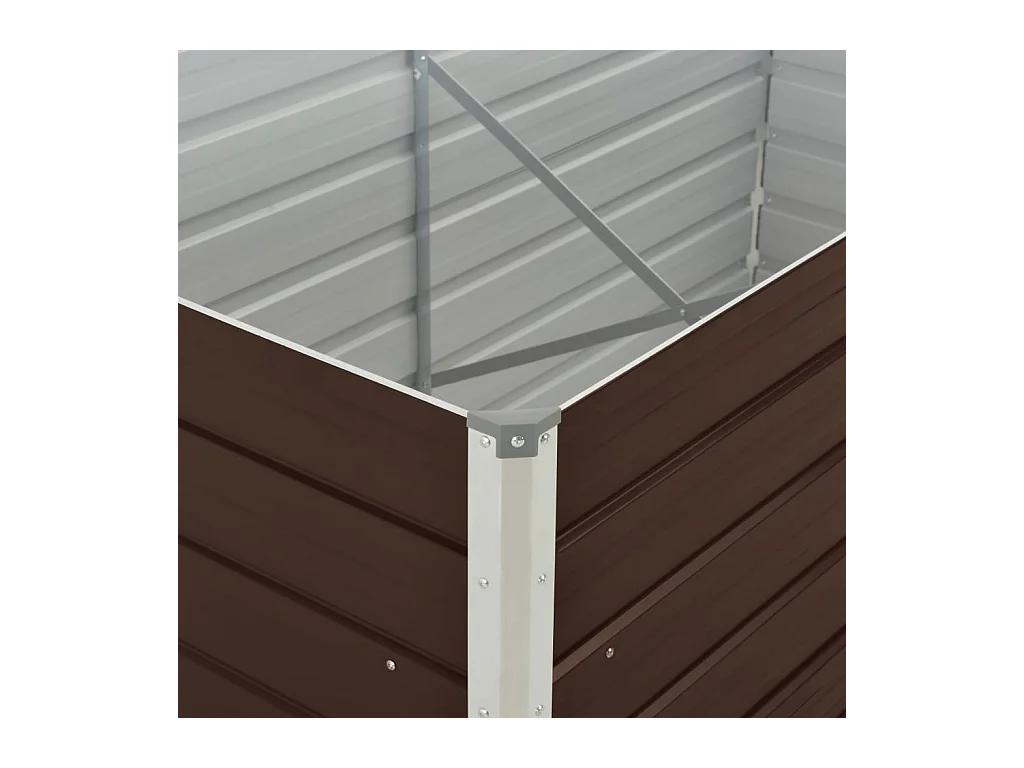 Jardinière 160 x 80 marron 160 x 80 x 45 cm 02_0000794