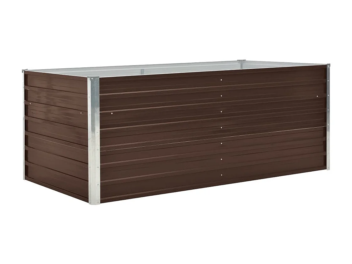 Jardinera 160 x 80 x 45 cm acero galvanizado marrón 02_0000794