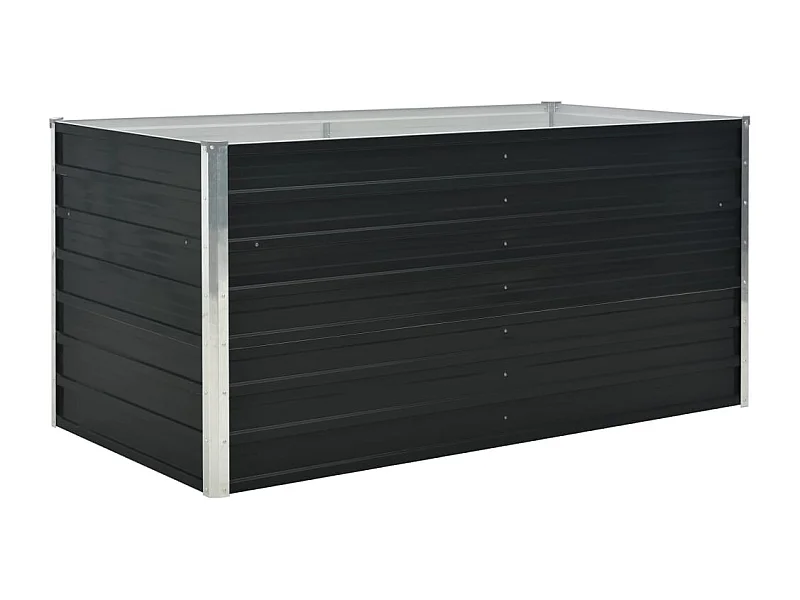 Floreira elevada antracite 160 x 80 x 77 cm aço galvanizado 02_0000855