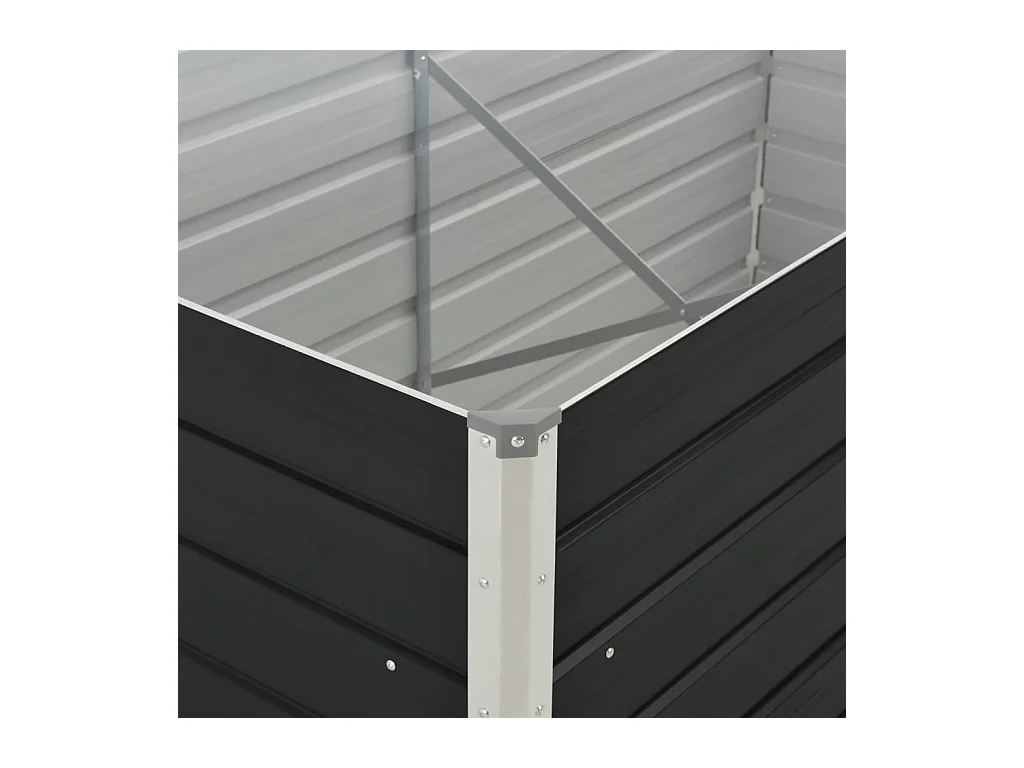 Jardinière surélevée anthracite 160 160 x 80 x 77 cm 02_0000855