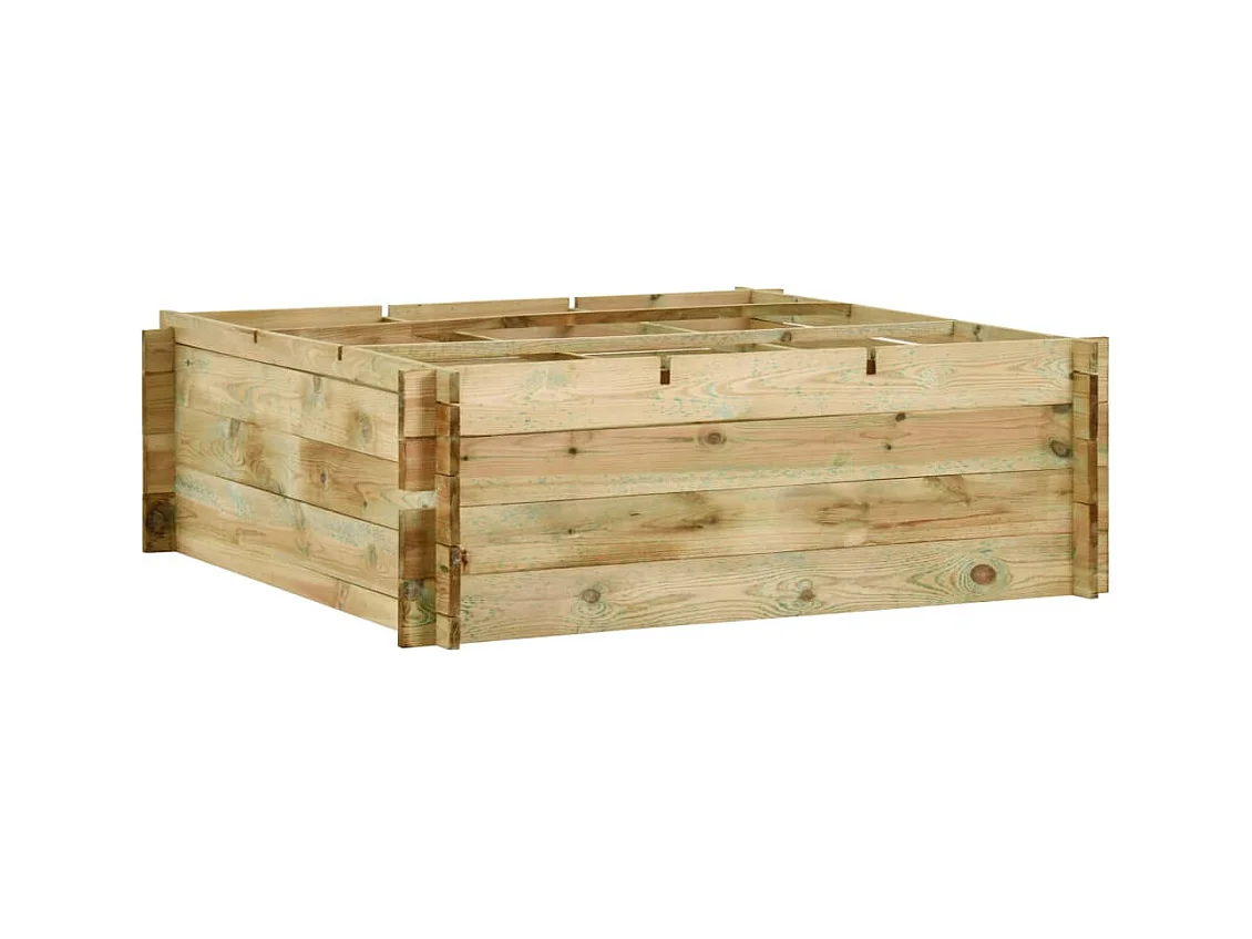 Jardinière pour légumes bois bois marron 120 x 120 x 40 cm 02_0000837