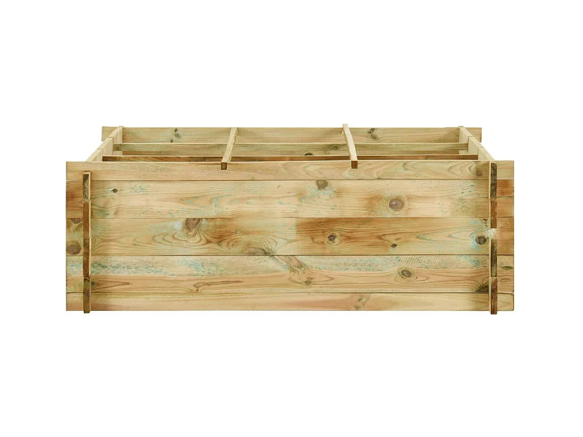 Jardinière pour légumes bois bois marron 120 x 120 x 40 cm 02_0000837