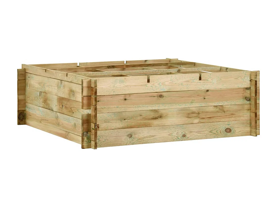 Fioriera in legno di pino impregnato 120 x 120 x 40 cm 02_0000837