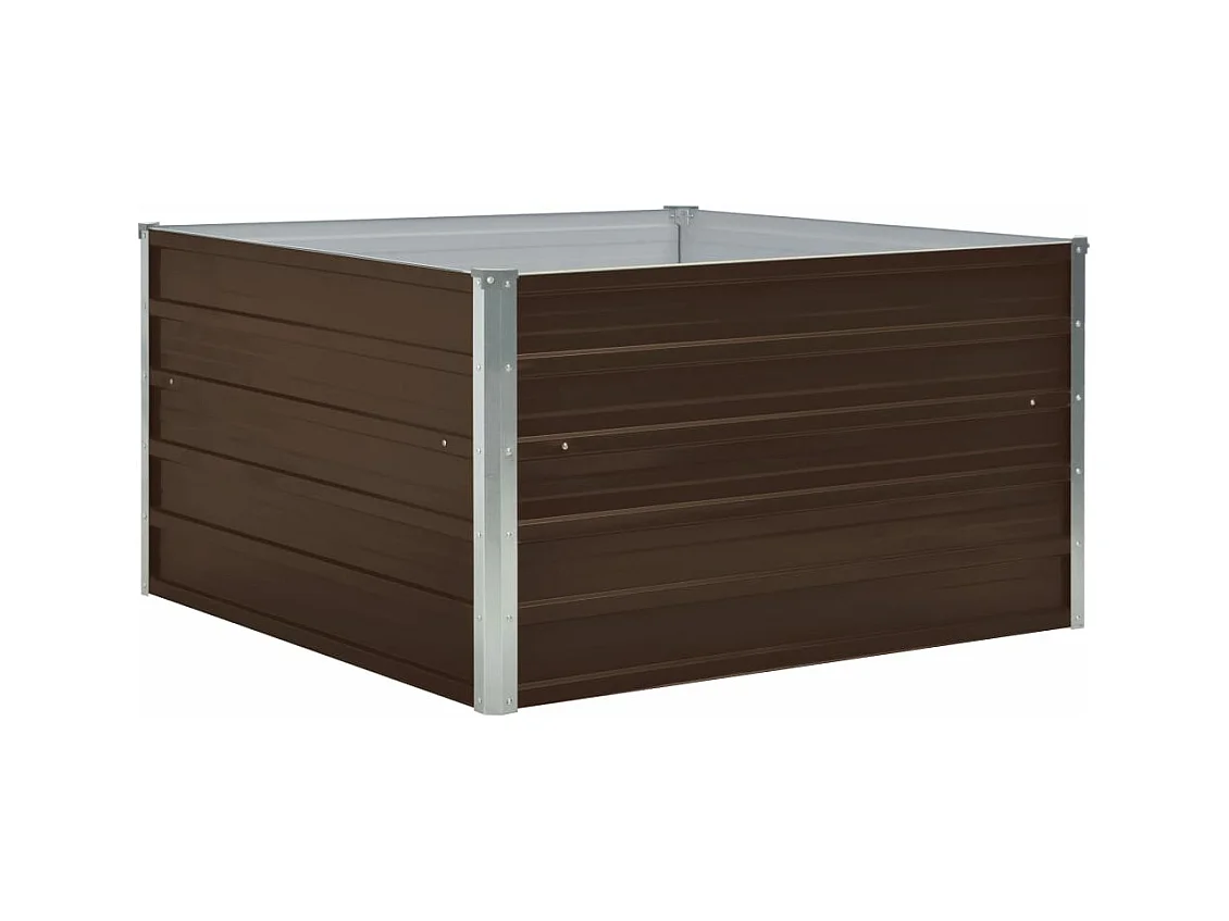 Floreira 100 x 100 x 45 cm aço galvanizado marrom 02_0000785