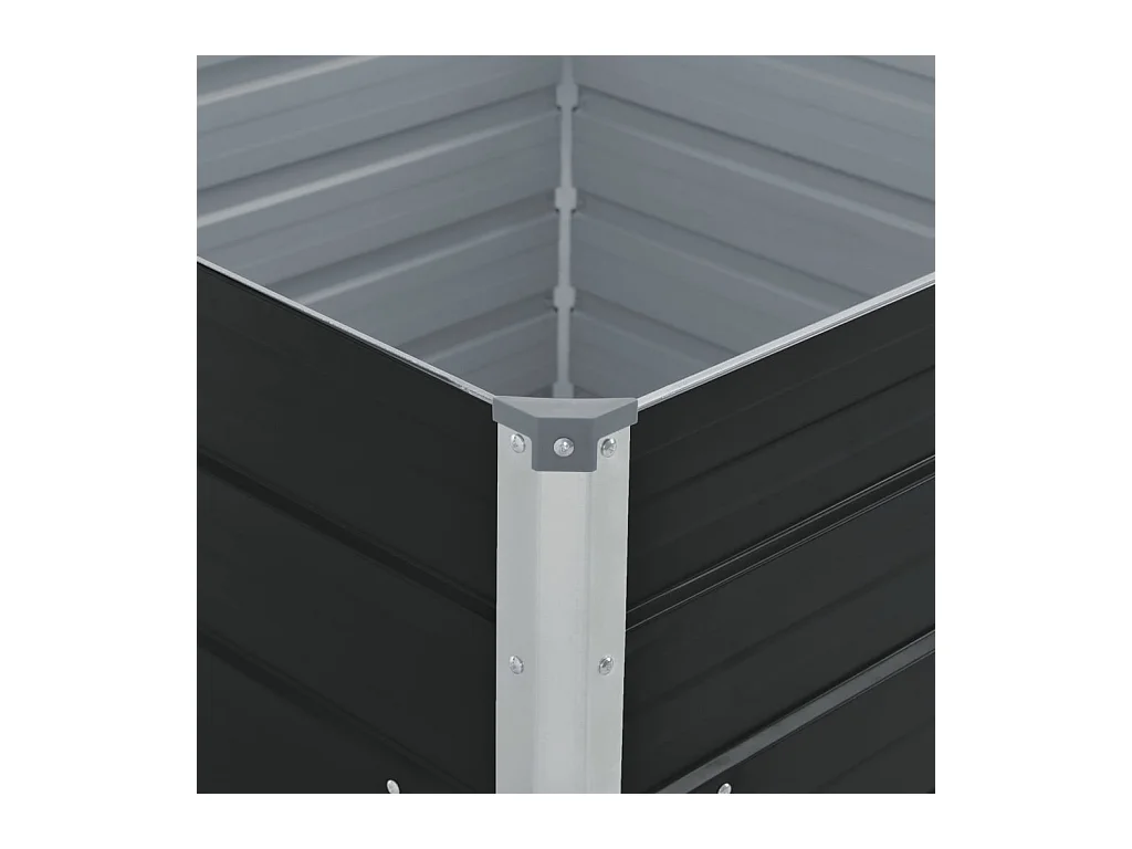 Floreira 100 x 100 x 45 cm aço galvanizado marrom 02_0000785