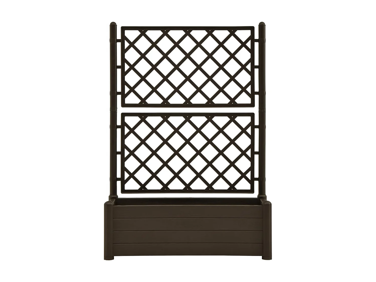 Fioriera con traliccio 100 x 43 x 142 cm giardino piante fiori PP moka 02_0000810