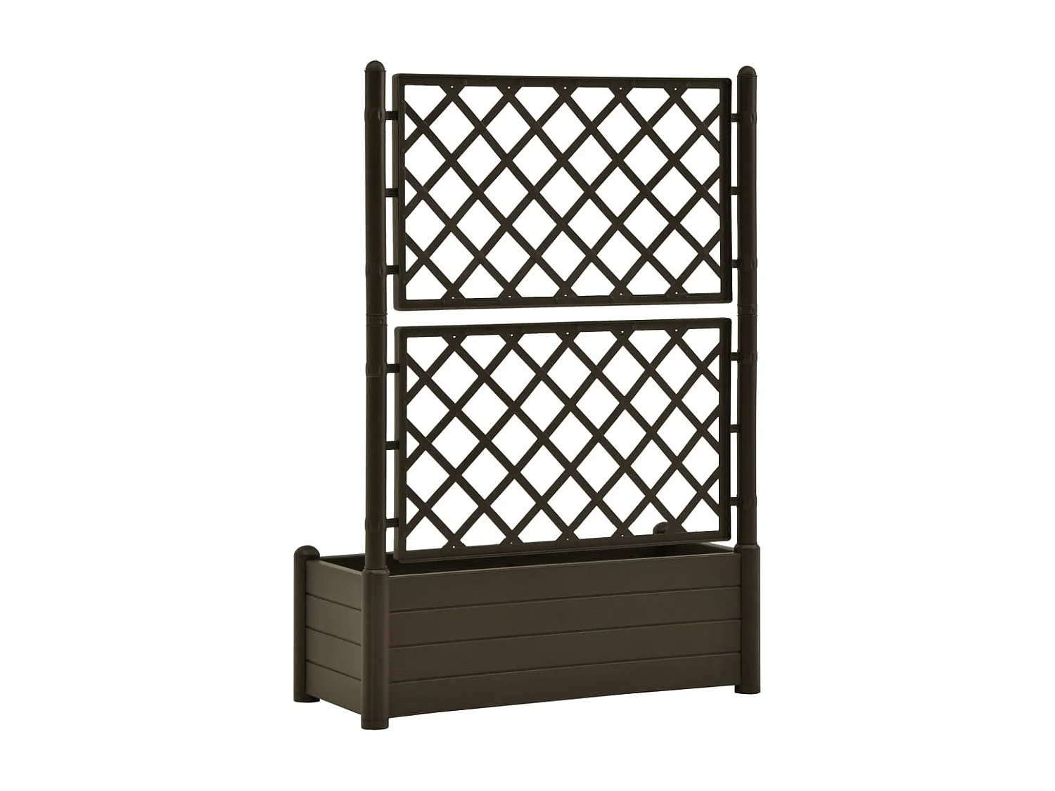 Fioriera con traliccio 100 x 43 x 142 cm giardino piante fiori PP moka 02_0000810