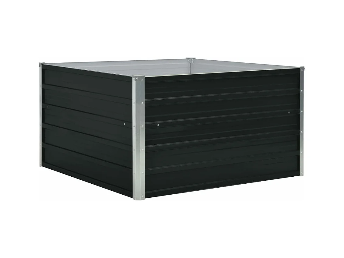 Fioriera 100 x 100 x 45 cm acciaio zincato antracite 02_0000783