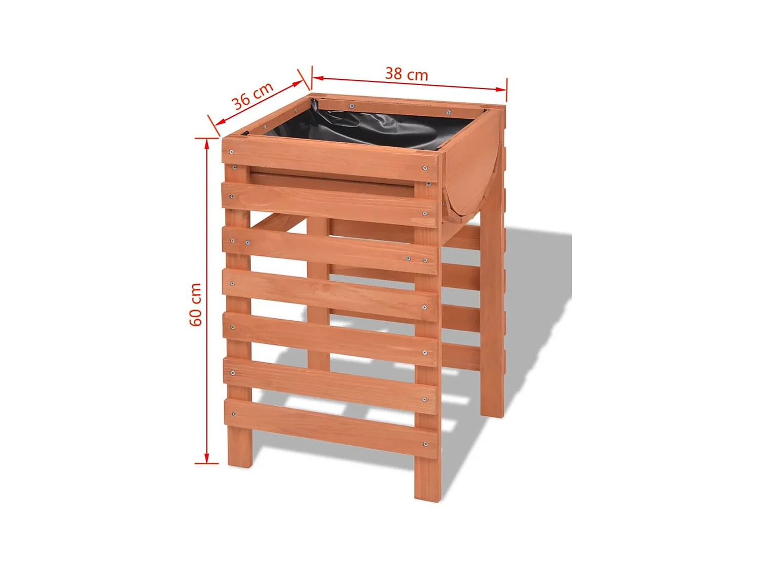 Jardinière 38 x 36 bois marron 38 x 36 x 60 cm 02_0000804