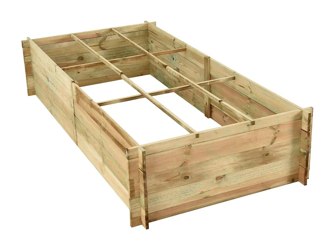 Jardinière pour légumes bois bois marron 197 x 100 x 40 cm 02_0000838