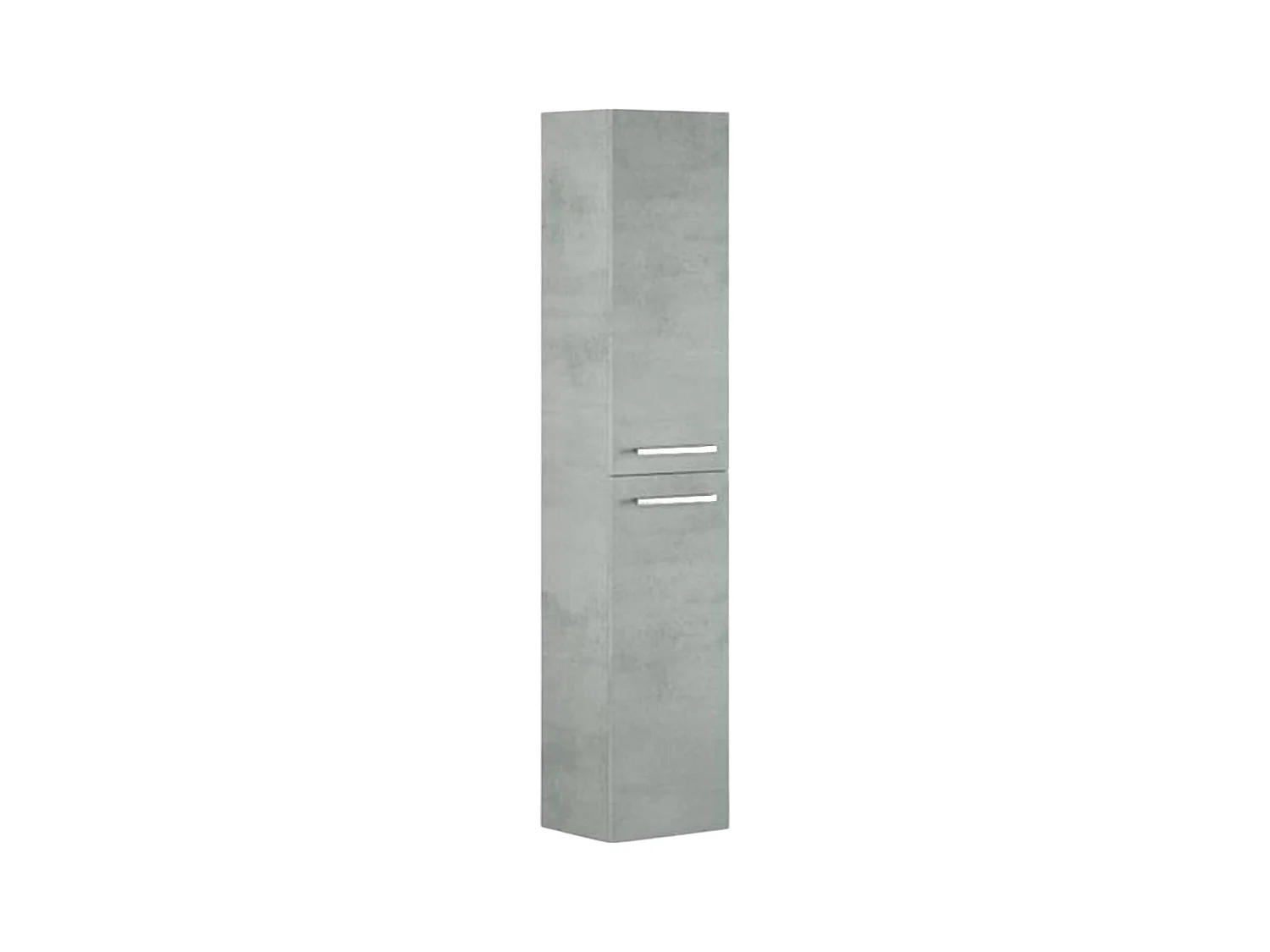 Colonne de salle de bain Alexandria, Armoire colonne de salle de bain avec 2 portes, Armoire murale suspendue avec 2 étagères, 30x25h150 cm, Gris béton