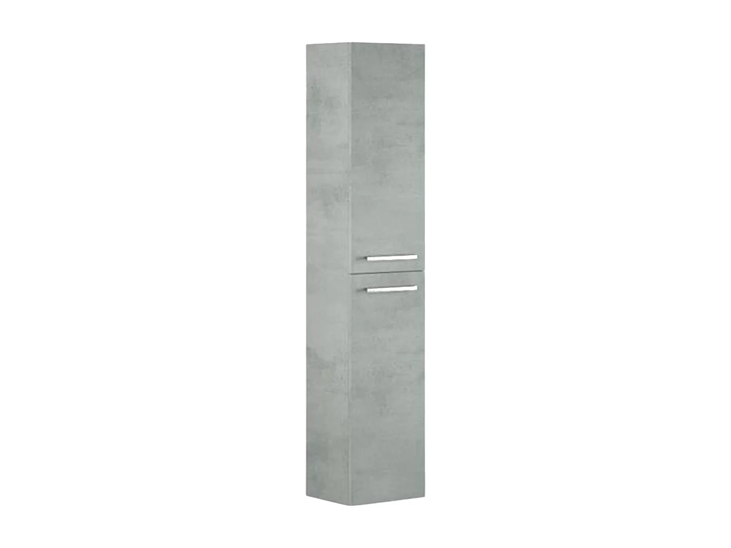 Colonne de salle de bain Alexandria, Armoire colonne de salle de bain avec 2 portes, Armoire murale suspendue avec 2 étagères, 30x25h150 cm, Gris béton