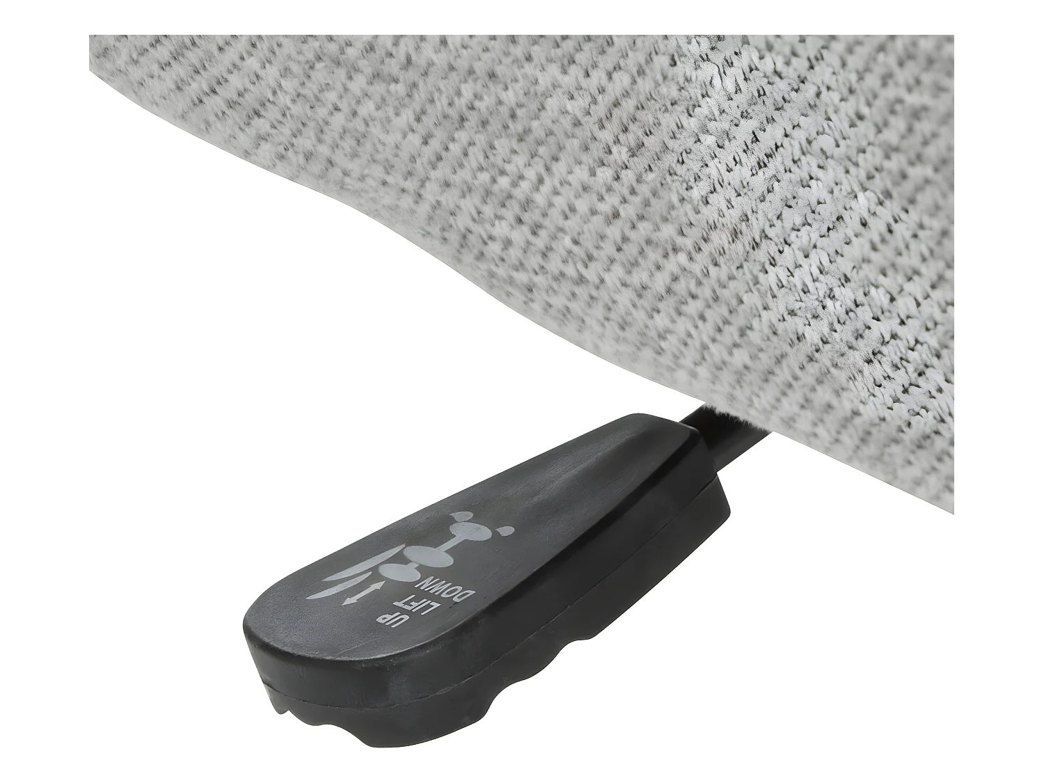 Fauteuil de bureau pivotant tissu Gris et pieds en métal