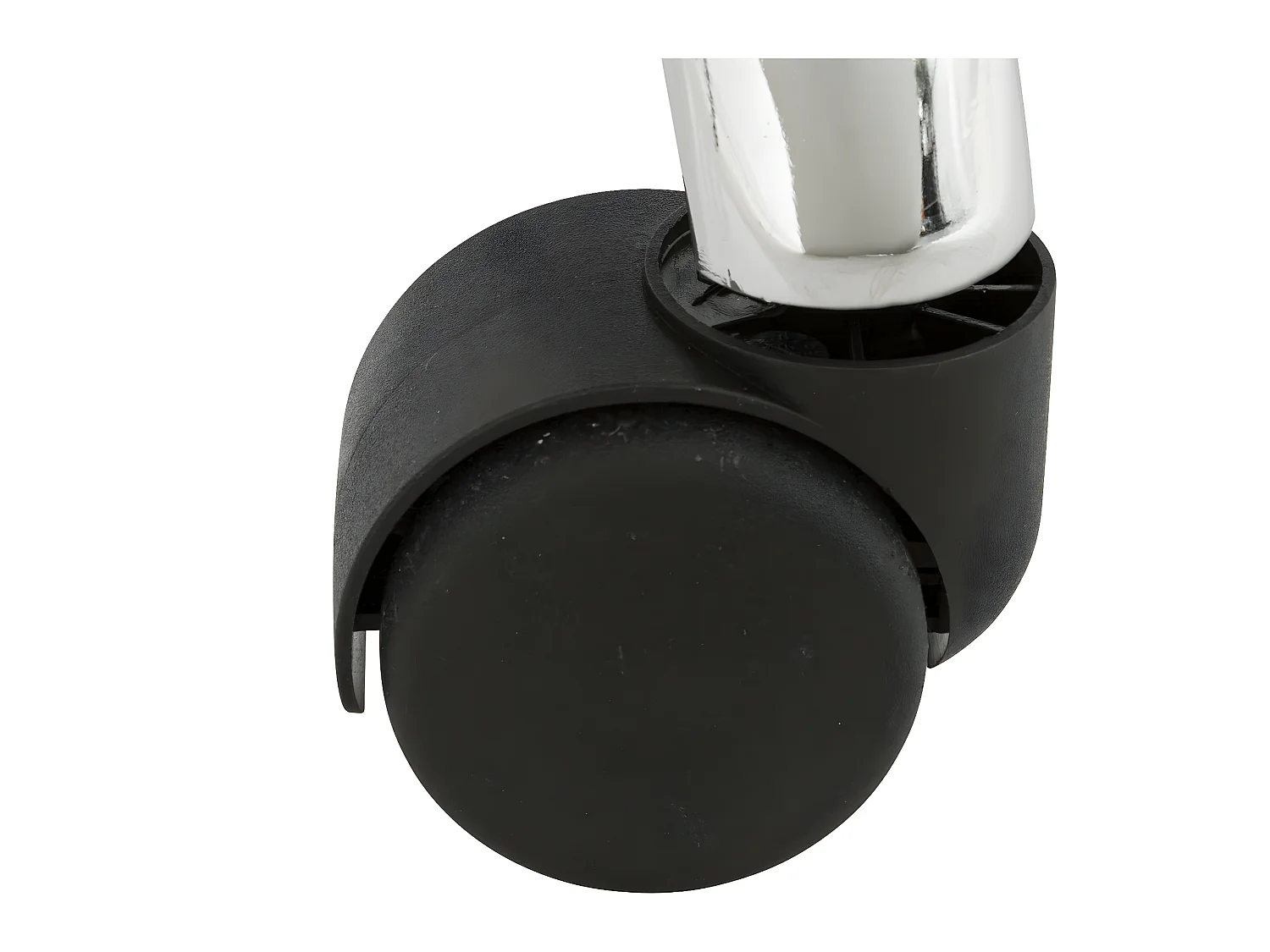 Chaise de bureau tissu Blanc à bouclettes et pieds en métal