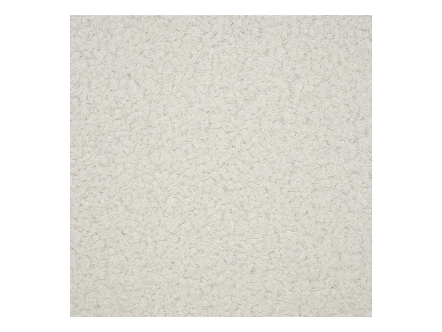 Chaise de bureau tissu Blanc à bouclettes et pieds en métal