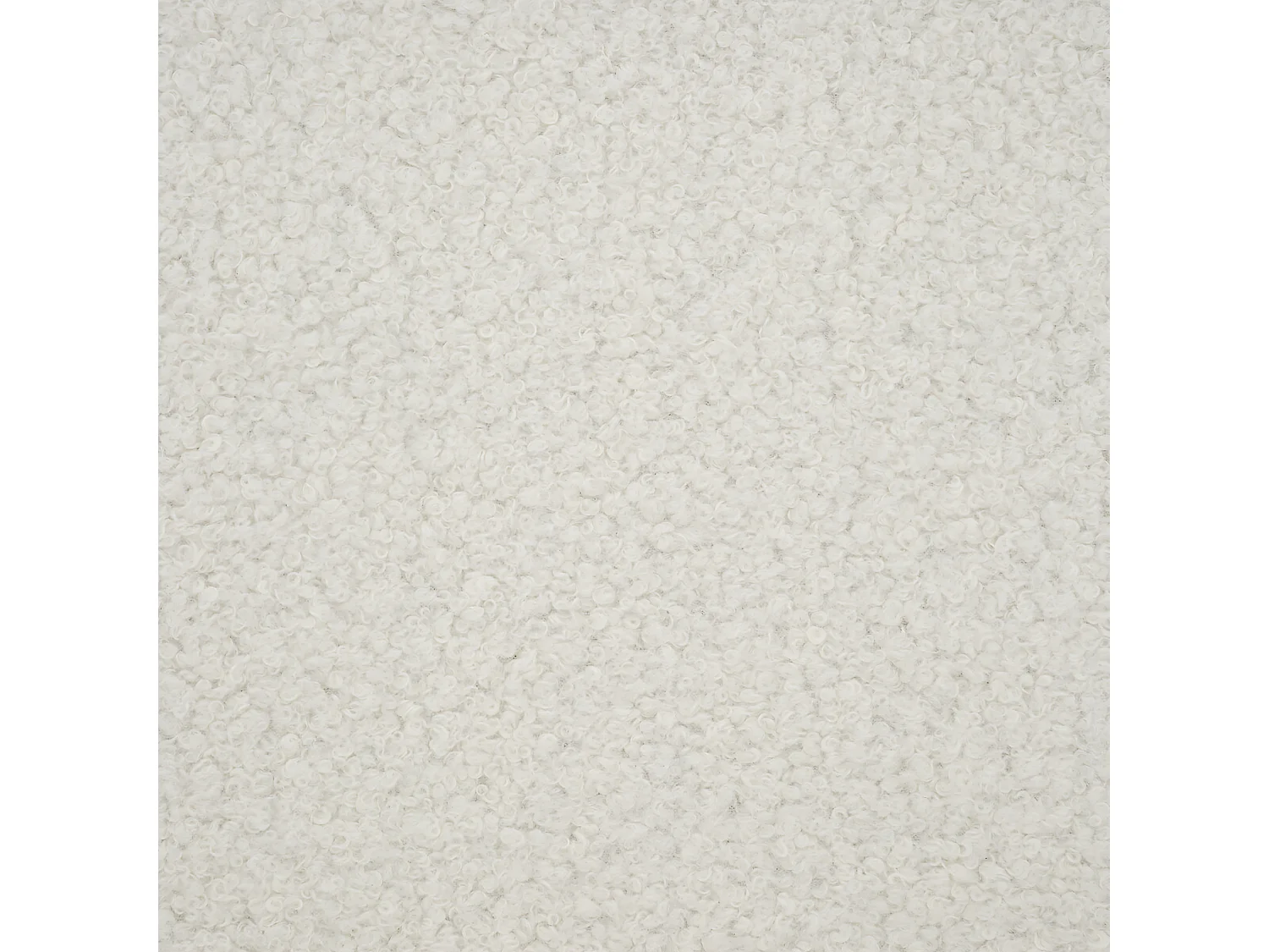 Chaise de bureau tissu Blanc à bouclettes et pieds en métal