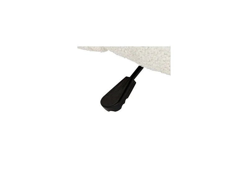 Chaise à roulettes polyester blanche Bagueera 89x57.5x54cm