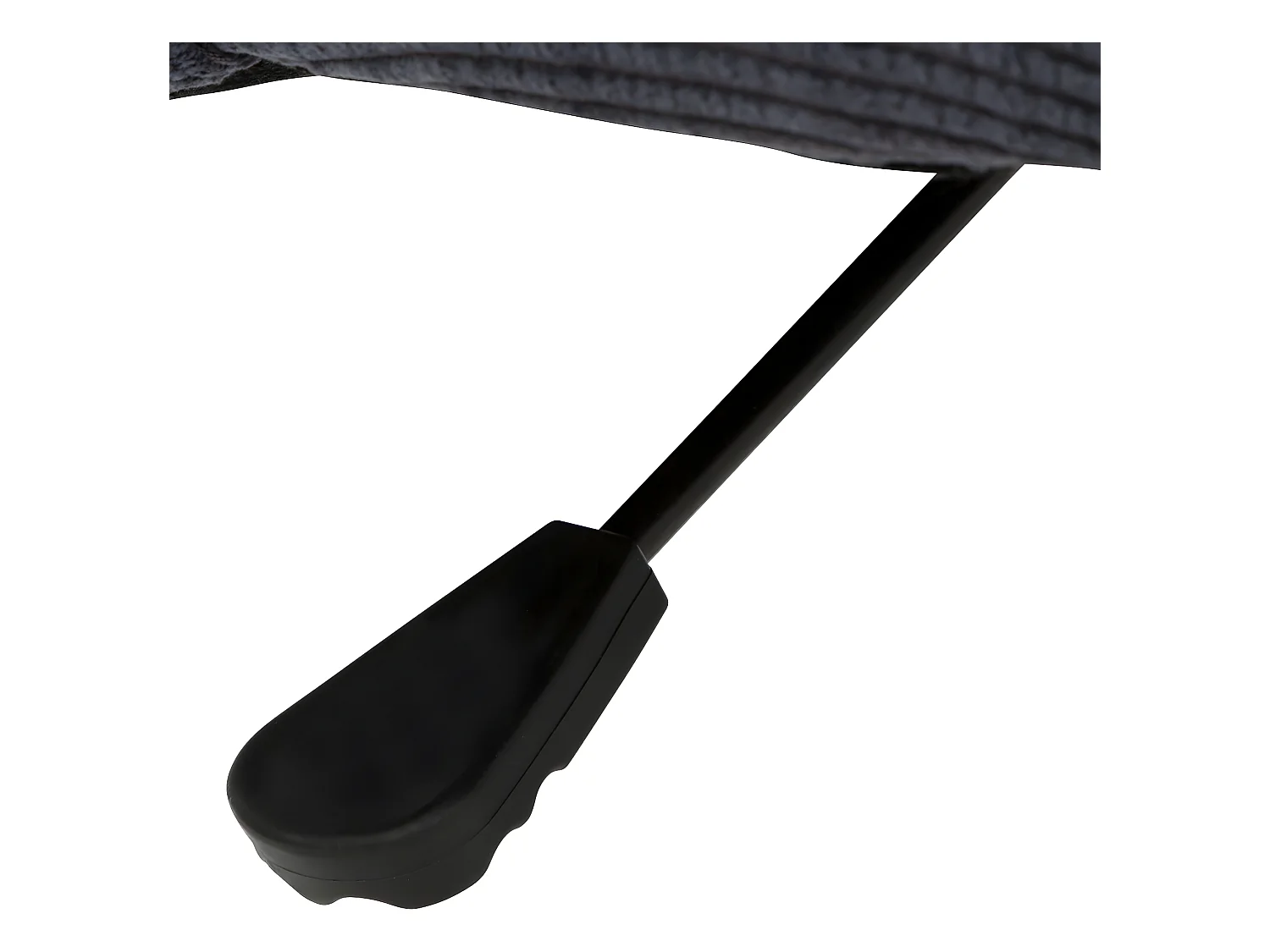 Chaise de bureau en velours côtelé Gris et pieds en métal