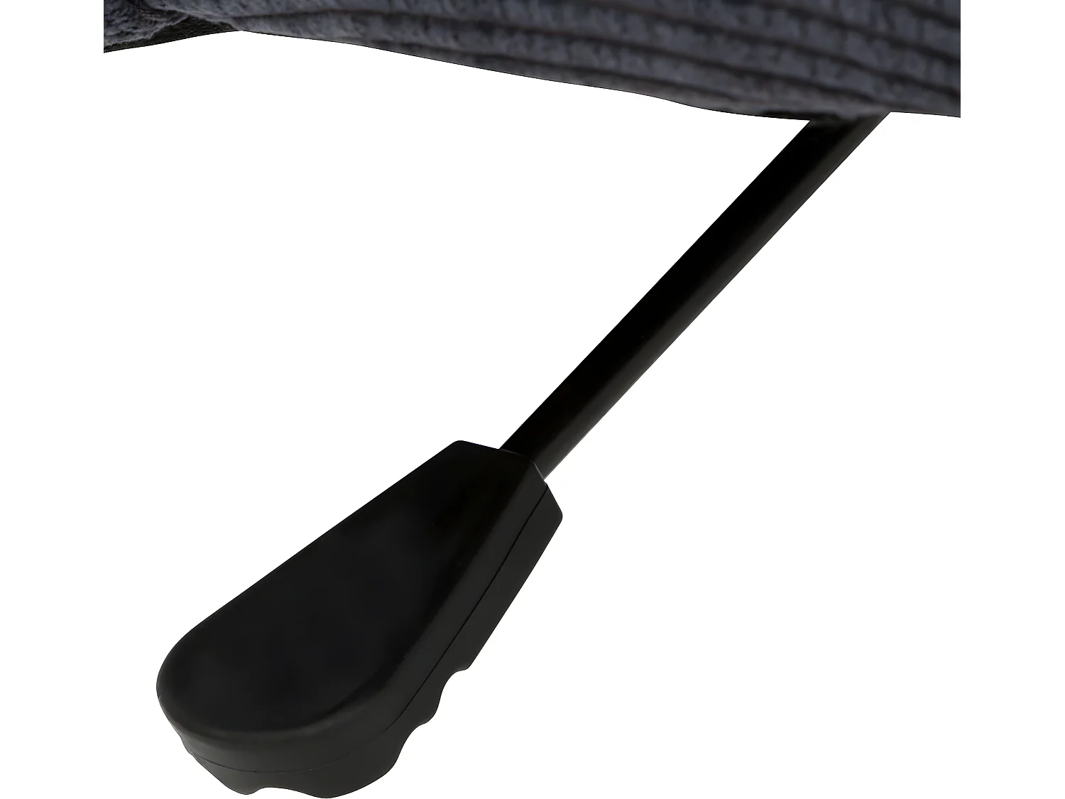 Chaise de bureau en velours côtelé Gris et pieds en métal