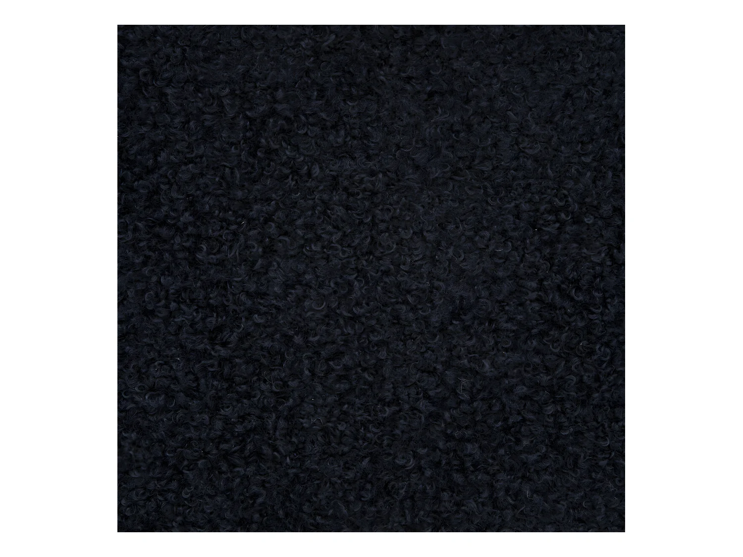 Chaise de bureau tissu  Bleu Encre à bouclettes et pieds en métal