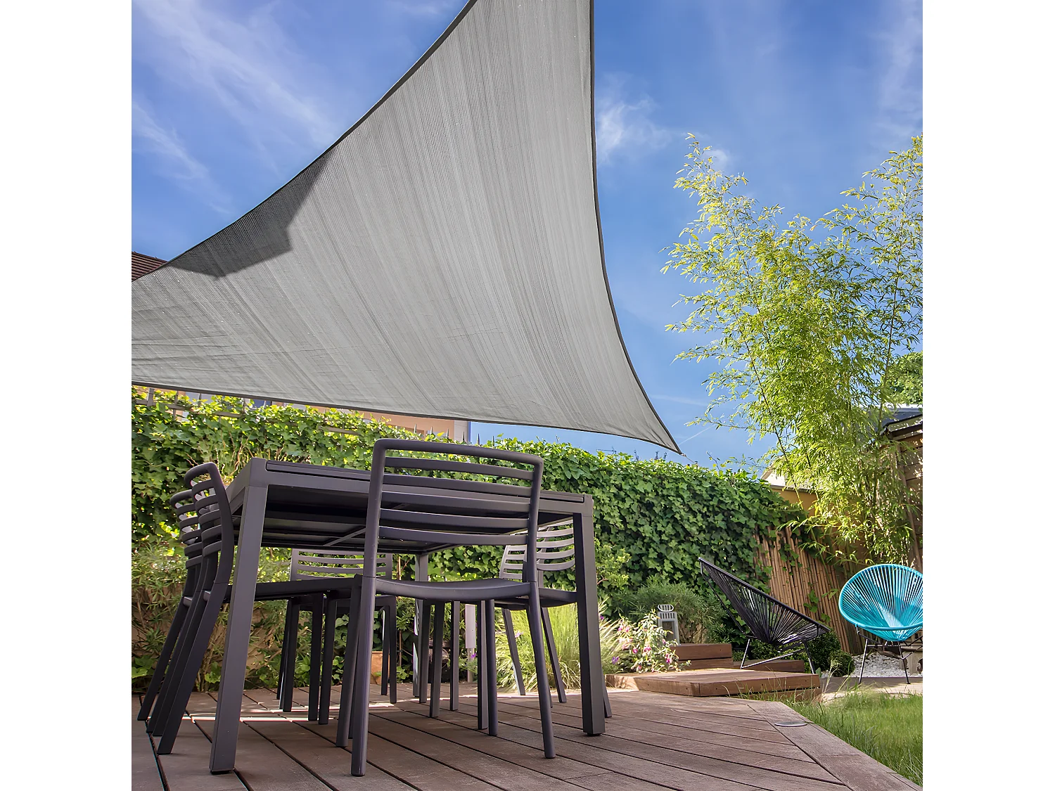 Voile d'ombrage protection solaire toile tendue parasol triangle ECD Germany
