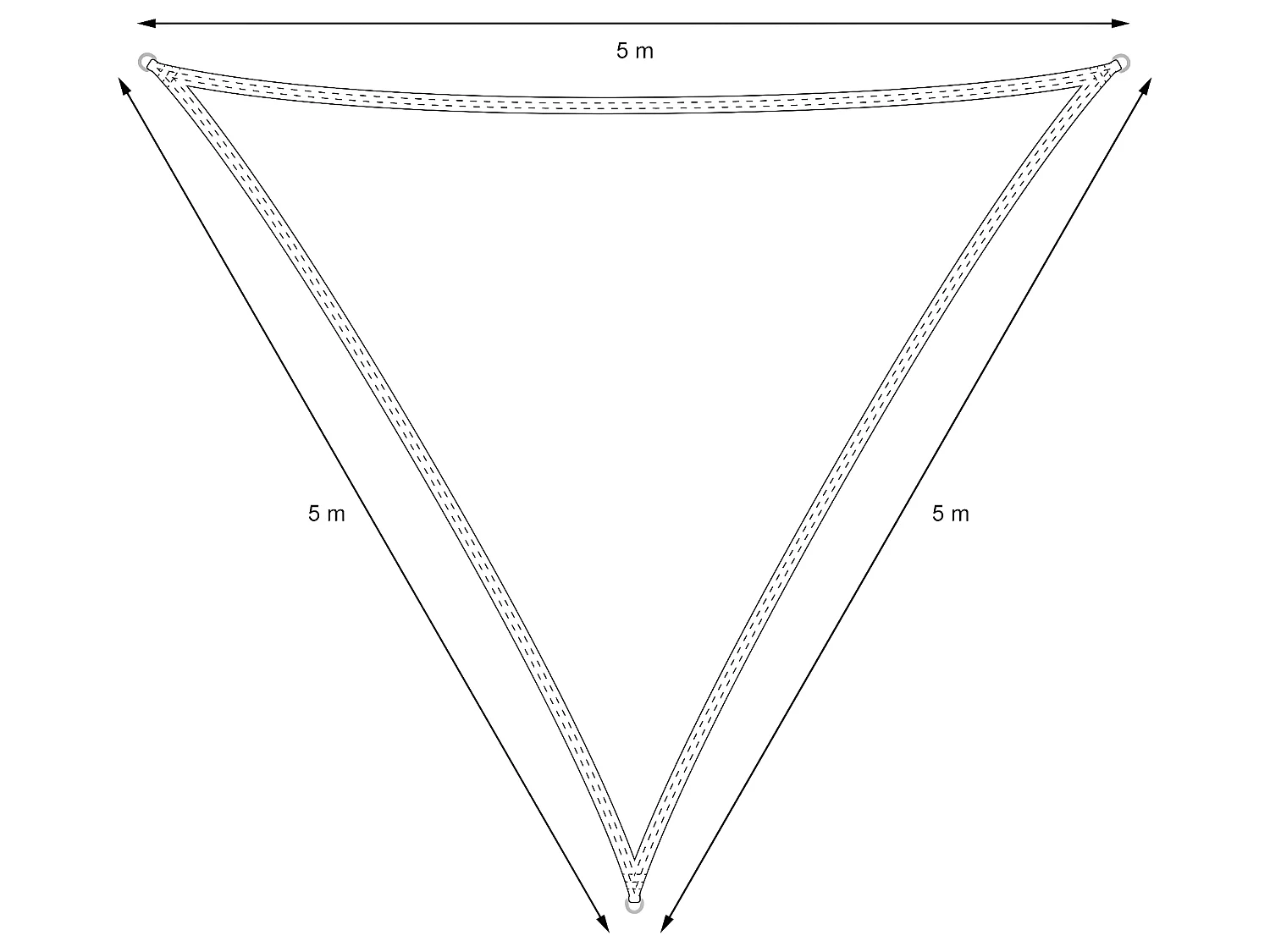 Voile d'ombrage protection solaire toile tendue parasol triangle ECD Germany