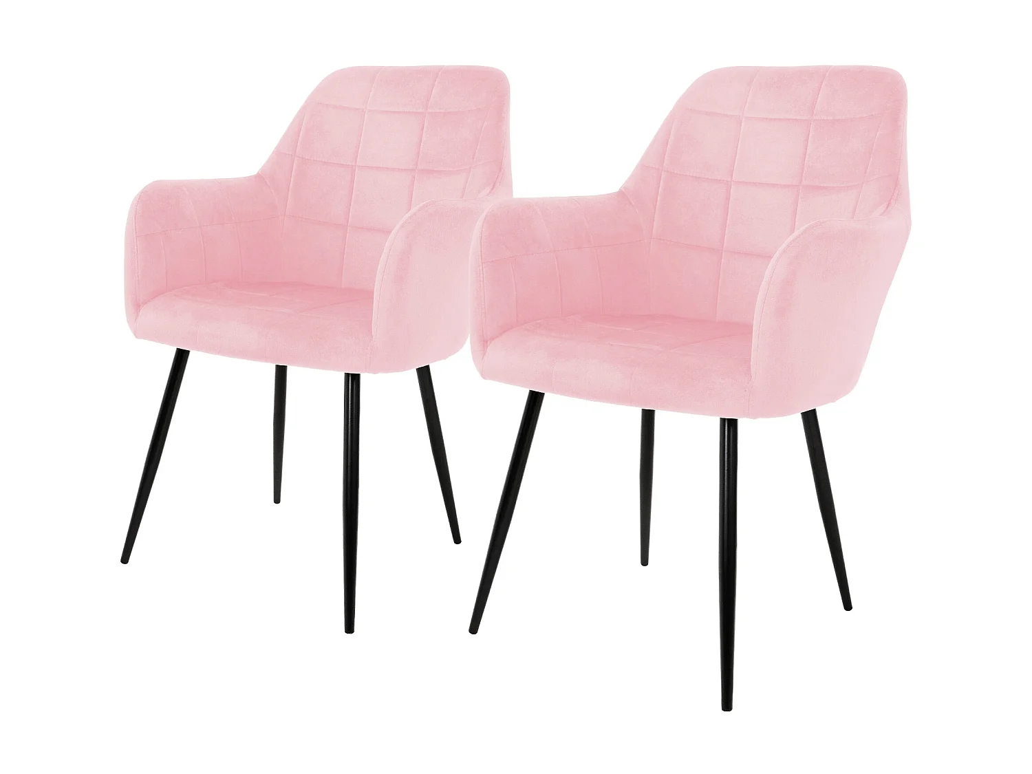 2x Sedia da pranzo cucina seduta imbottita in velluto retrò ECD Germany