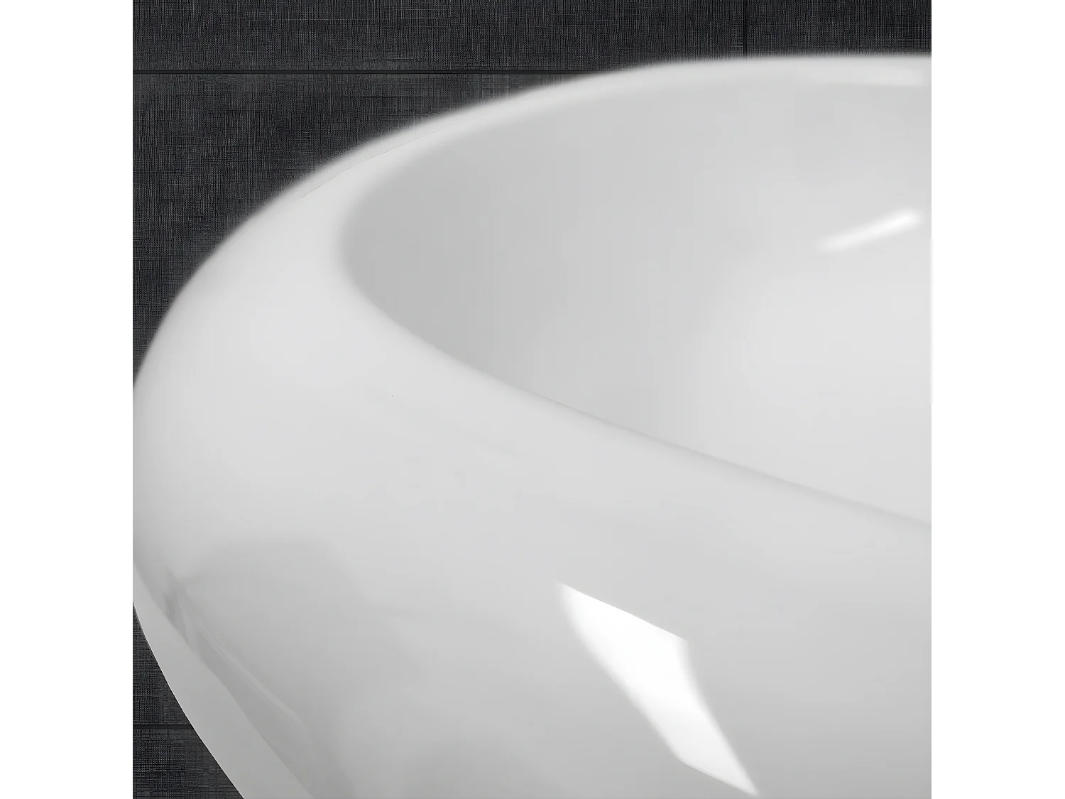 Lavabo en céramique blanc avec garniture de vidage 630x420 mm ECD Germany