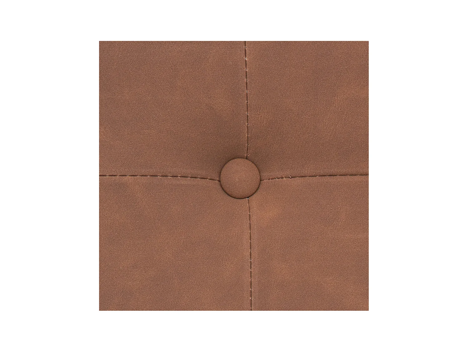 Pouf et Coffre de rangement en bois et revêtement Marron 38 x 38 cm