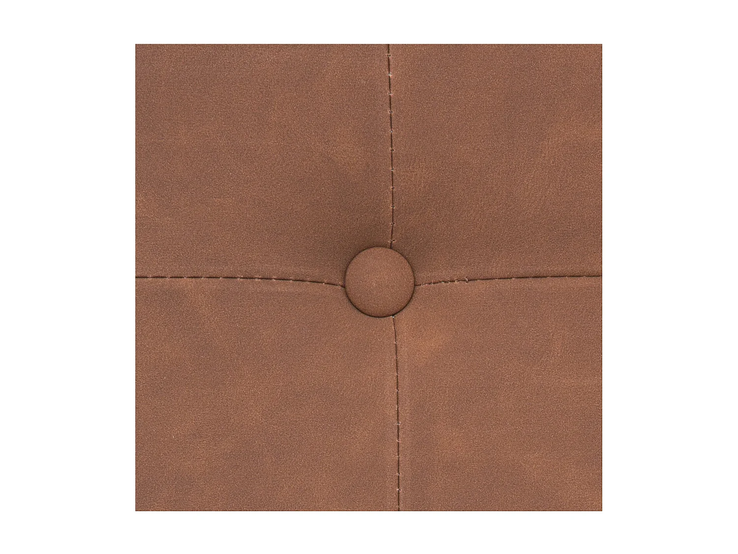 Pouf et Coffre de rangement en bois et revêtement Marron 38 x 38 cm