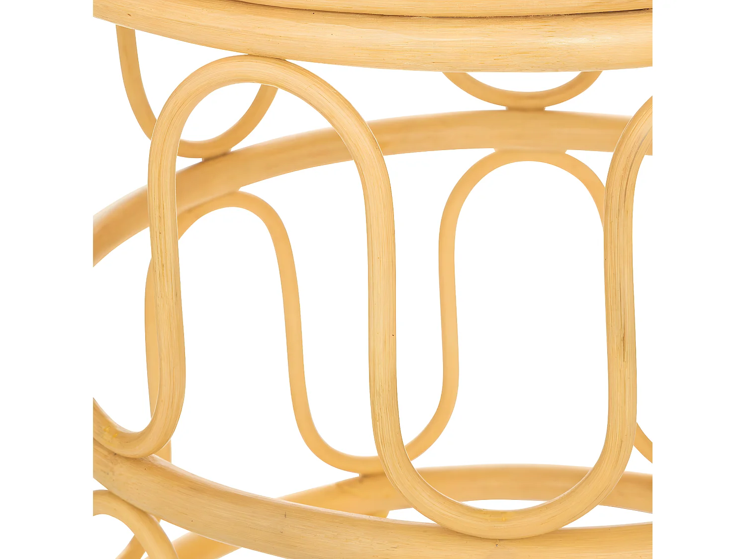 Set de 2 Tables d'appoint gigognes en Rotin et Bambou