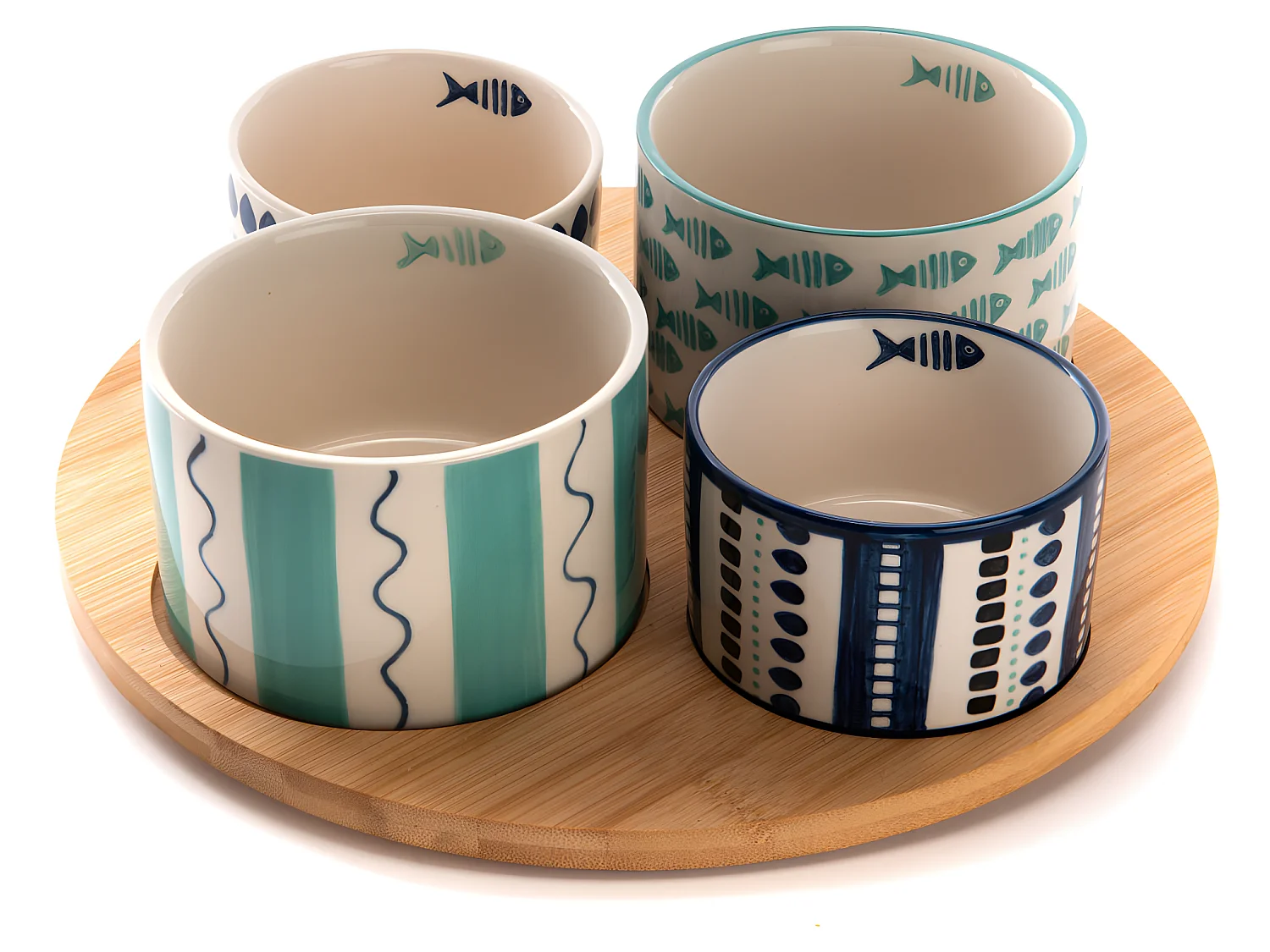 Service apéritif tournant et ses 4 bols Peluso