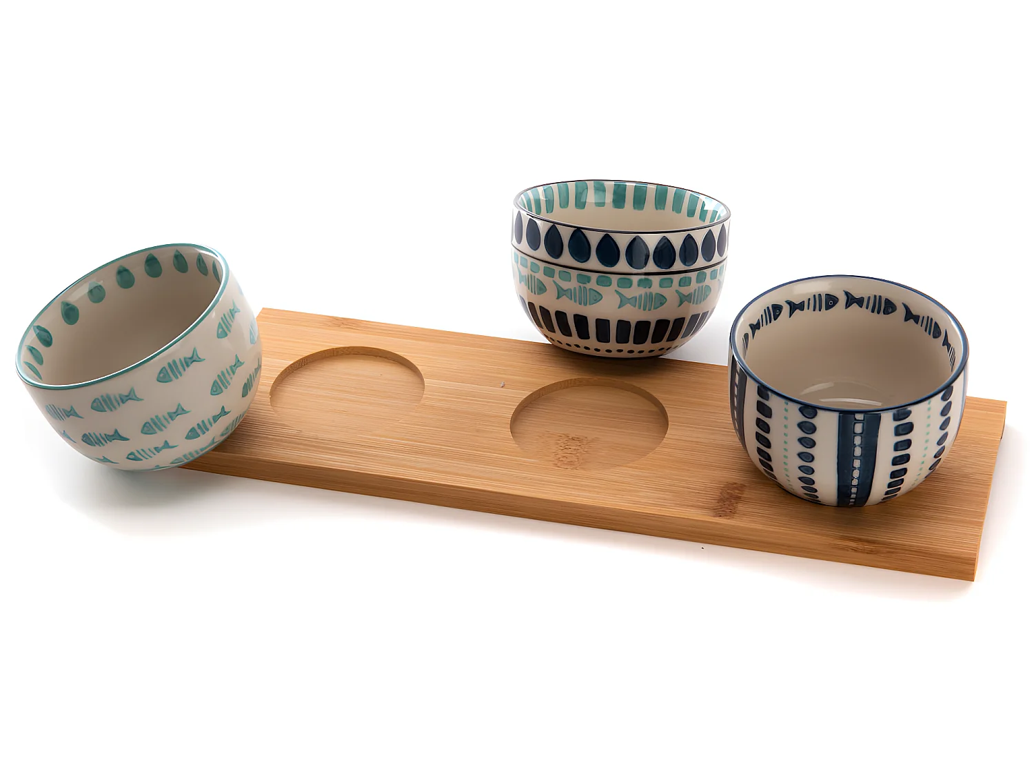 Plateau et ses 3 bols Peluso