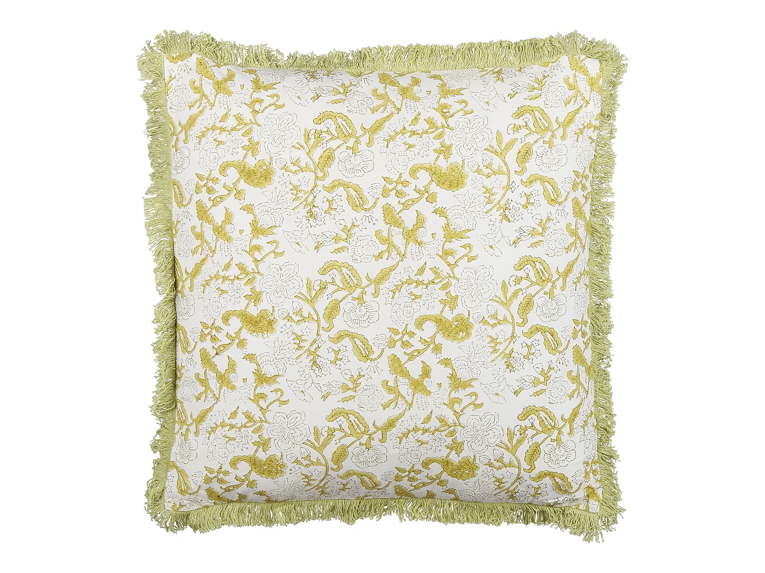 Cojín decorativo FILIX Algodón 45 x 45 cm Verde Patrón floral