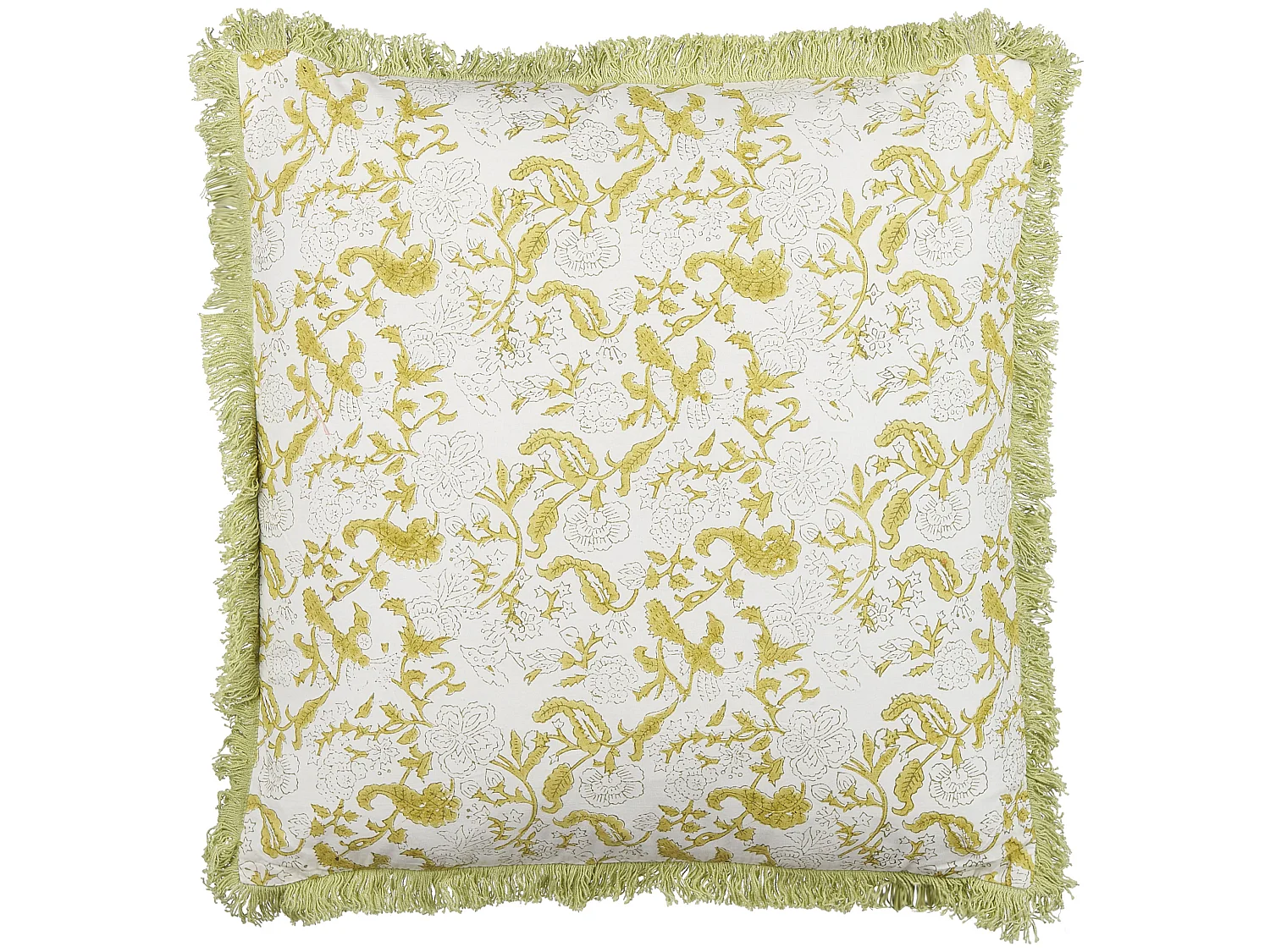 Cuscino decorativo FILIX Cotone 45 x 45 cm Verde Trama floreale