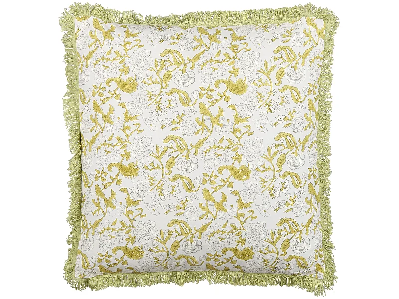 Cuscino decorativo FILIX Cotone 45 x 45 cm Verde Trama floreale