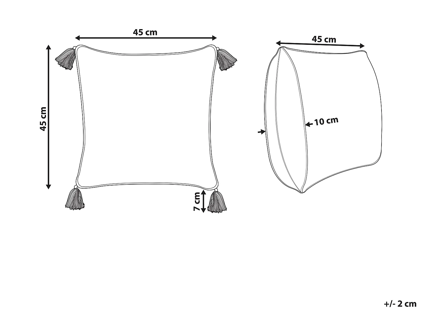 Poduszka dekoracyjna MALUS Bawełna 45 x 45 cm Jasnobrązowy Wzór orientalny